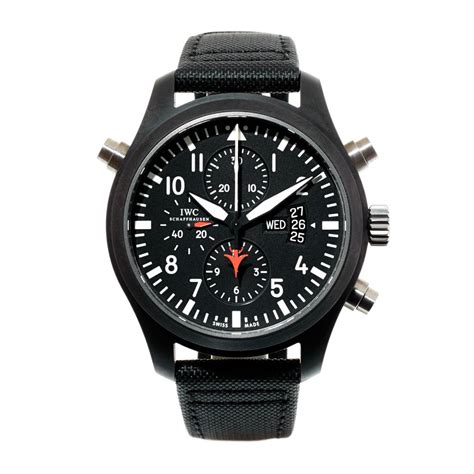 iwc black flieger|iwc pilot top gun.